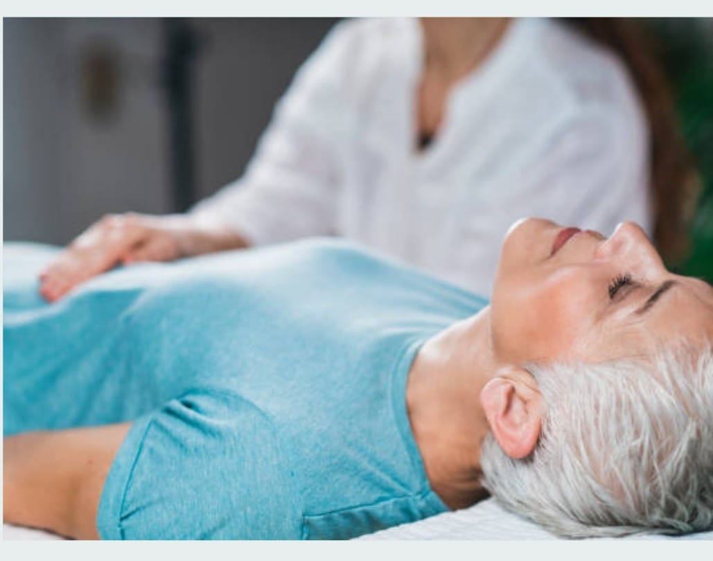 Calm wellness healing setup